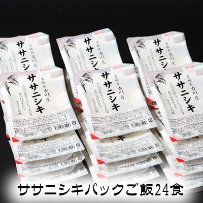 ササニシキ パックご飯 150g×24食 ご飯 パックライス 米 お手軽 防災 kc001-24s