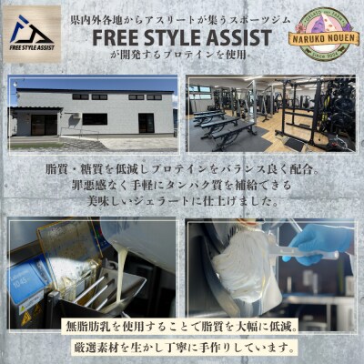 無脂肪乳で作るプロテイン入りジェラート