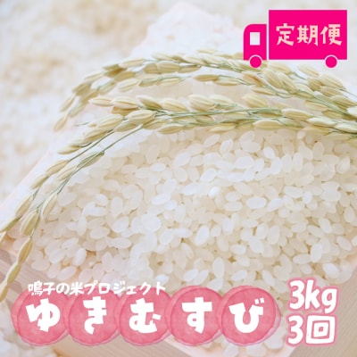 鳴子の米プロジェクト ゆきむすび3kg×3回 定期便【2025年産】|宮城県大崎市鳴子温泉産米