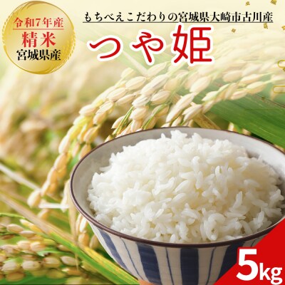 令和7年産 新米 大崎市古川産つや姫 5kg|宮城県産ブランド米