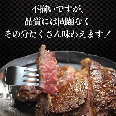 【生産者まかない用特別提供品】特別提供・宮崎牛不揃いカットステーキ 500g(C032)(小林市)