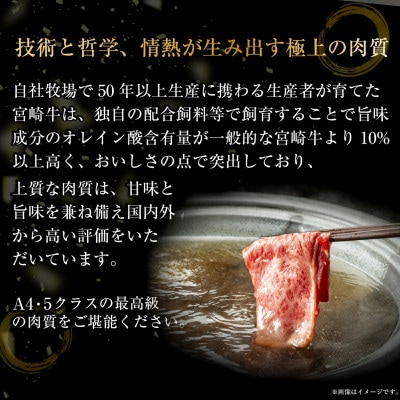 【宮崎県西ノ原牧場直送】A4等級以上宮崎牛霜降りしゃぶしゃぶロース1.2kg(E105)(小林市)