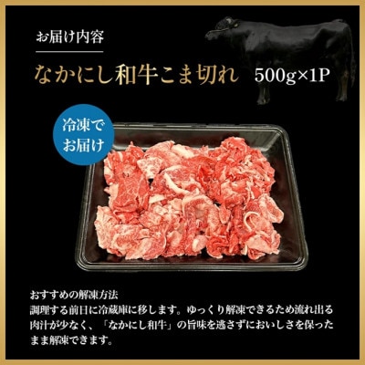 【宮崎県西ノ原牧場直送】宮崎県なかにし和牛こま切れ 500g(E106)(小林市)