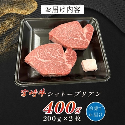 【宮崎県西ノ原牧場直送】A4等級以上宮崎牛シャトーブリアン 400g(E091)(小林市)