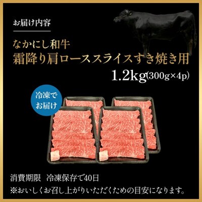 【宮崎県西ノ原牧場直送】宮崎県なかにし和牛霜降りすき焼きロース 1.2kg(EAS060)(小林市)