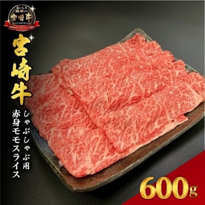 【宮崎県西ノ原牧場直送】A4等級以上宮崎牛赤身しゃぶしゃぶモモ 600g(EAS048)(小林市)