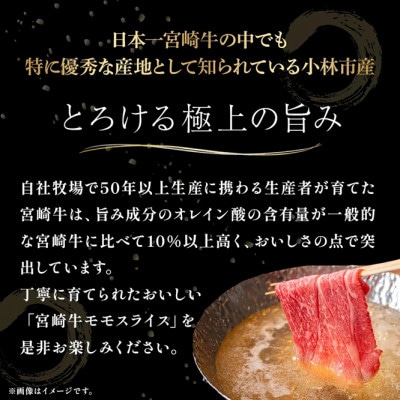 【宮崎県西ノ原牧場直送】A4等級以上宮崎牛赤身しゃぶしゃぶモモ 1.2kg(EAS050)(小林市)