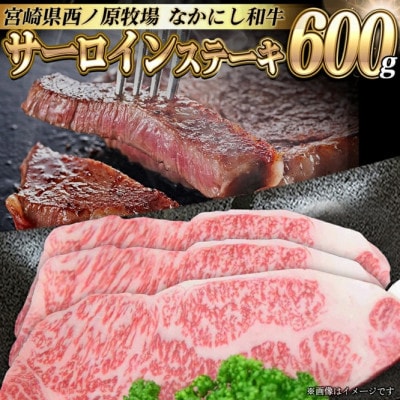 宮崎県西ノ原牧場・なかにし和牛サーロインステーキ 600g(EAS038)(小林市)