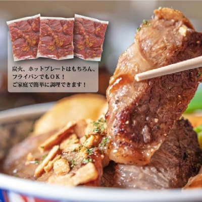 お肉屋さん特製・小林市産黒毛和牛ガーリックステーキ900g(小林市)(DAS006)