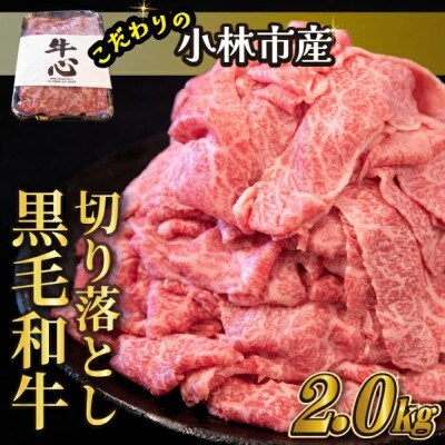 【令和7年1月中旬以降発送】小林市産黒毛和牛切り落とし 2kg (小林市)(DAS059)