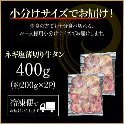 特製ネギ塩だれ 薄切り牛タン400g(小林市)(E146)