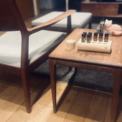 ひのきアロマオイルボトルスタンド(10本収納/穴径30mm)