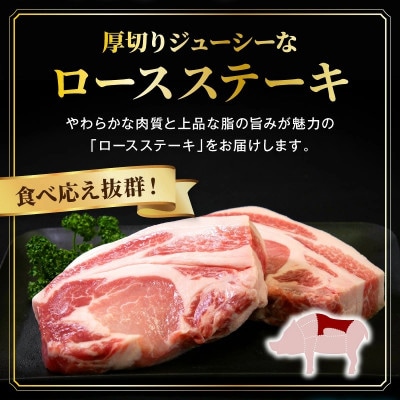 【新鮮直送】契約農場のひなた宮崎極豚厚切りロースステーキ 600g(E379)