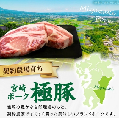 【新鮮直送】契約農場のひなた宮崎極豚厚切りロースステーキ 900g(E380)
