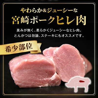 【新鮮直送】契約農場のひなた宮崎極豚ヒレブロック 800g(E299)