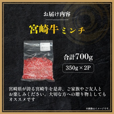 【A4等級以上】宮崎牛 ミンチ 350g×2P 計700g(小林市)