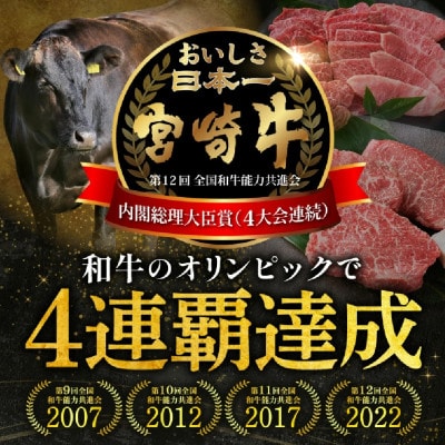 【A4等級以上】宮崎牛ロース焼肉用スライス 400g(E262)(小林市)