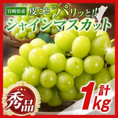 【ギフト・贈答】豊かな自然が育む 小林市産シャインマスカット1kg(小林市)