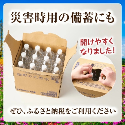 【毎月定期便】シリカ65mg/L 含有・霧島連山が育んだ細野の天然水1,020ml×12本全6回