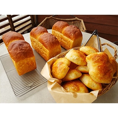 甘麹食パン3本とバターリュスティック 12個のセット