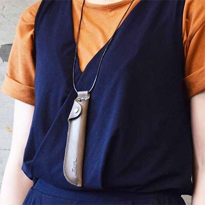 本革ペンケース ロウビキレザー グレー R-0103