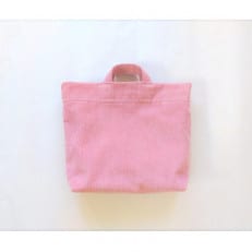 コーデュロイと帆布のバッグ/ピンク　1点(29cm×22cm×6.5cm)