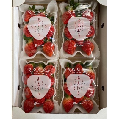 農家が送る新鮮いちご「あまおう」デラックスパック!約250g×4パック