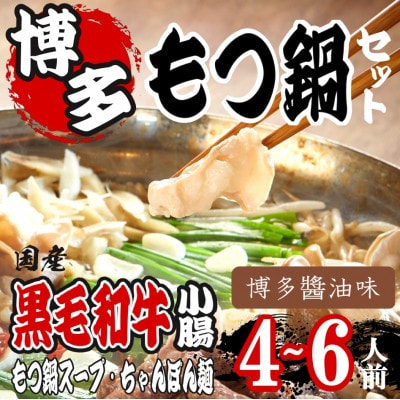 博多もつ鍋セット(醤油味)(4-6人前)