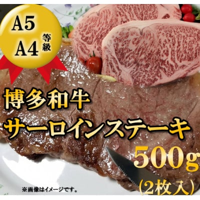 博多和牛サーロイン・ロースステーキ用500g(2枚入)(春日市)