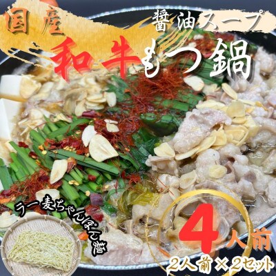 【化粧箱入り】素材にこだわりました!厳選博多牛もつ鍋セット(4人前醤油スープ)(春日市)