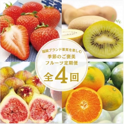 【発送月固定定期便】福岡ブランド果実を楽しむ。季節のご褒美フルーツ!(春日市)全4回