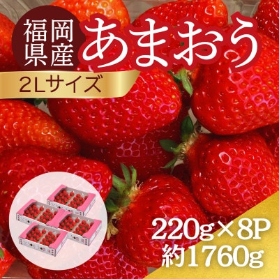【2026年12月～2月発送】うるう農園のあまおう(2Lサイズ) 約220g×8パック (春日市)
