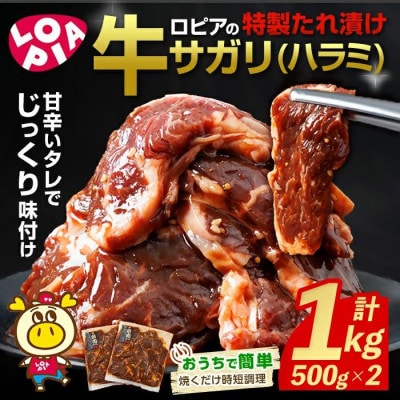 牛サガリ(ハラミ)味付け肉　1000g