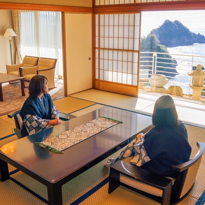 堂ヶ島ニュー銀水「貴賓室　一泊二食付ペア宿泊券」