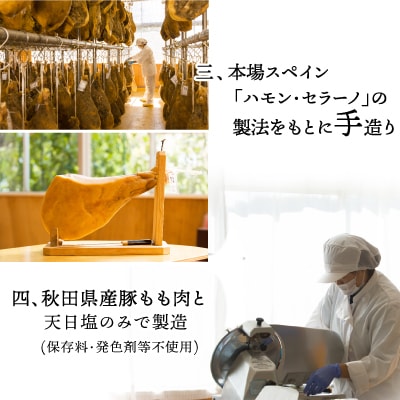 白神生ハム熟成食べ比べ(1年熟成50g、2年熟成50g)
