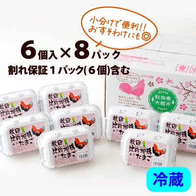 秋田比内地鶏たまご48個(42個+6個割れ保証)
