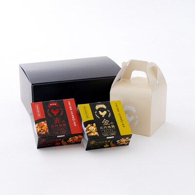 秋田缶　比内地鶏の缶詰(金・赤)2個入セット