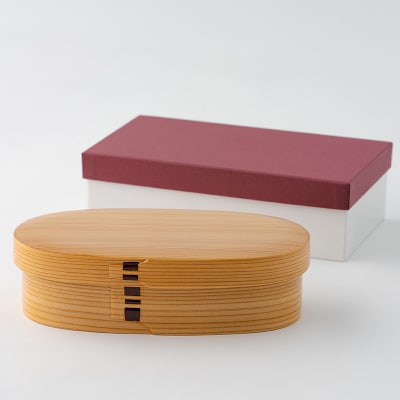 【大館曲げわっぱ】小判弁当スリム