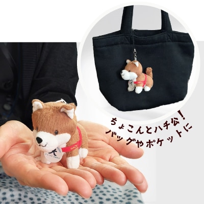 ハチ公ぬいぐるみ&ストラップセット