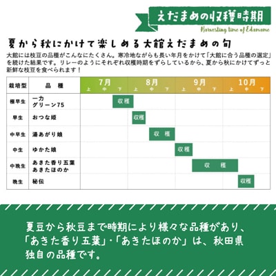秋田県大館市産「旬の枝豆」(1kg)【ふるさと納税3.0】