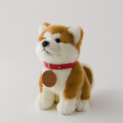 秋田犬マサル　ハンドパペット&ぬいぐるみ　座りMサイズセット