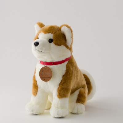 秋田犬マサル　ハンドパペット&ぬいぐるみ　座りLサイズセット