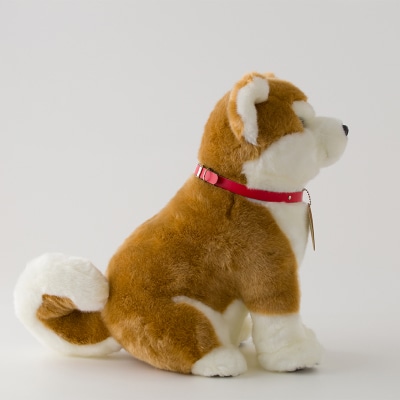 秋田犬マサル　ハンドパペット&ぬいぐるみ　座りLサイズセット