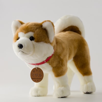 秋田犬マサル　ハンドパペット&ぬいぐるみ　立ちLサイズセット