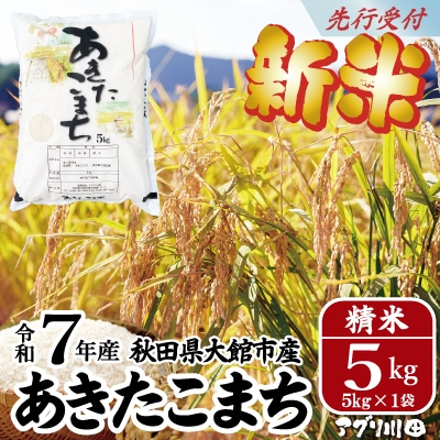 【新米先行受付】令和7年産ホタルが舞う清らかな環境で育った「あきたこまち」5kg(5kg×1袋)