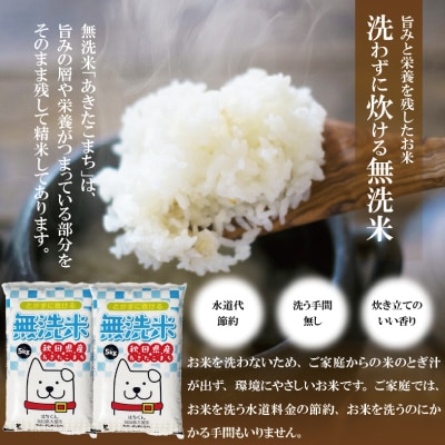 【定期便6ヶ月】令和7年秋田県産あきたこまち(無洗米)　10kg