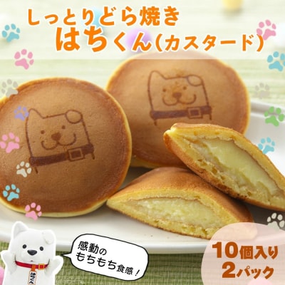 冷凍しっとりどら焼きはちくん(カスタード)10個入り×2パック
