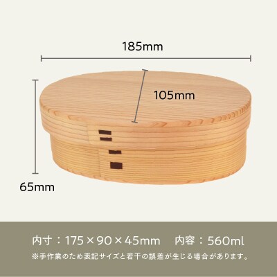【大館曲げわっぱ】こばん弁当(中)