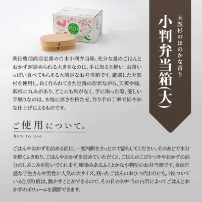 【大館曲げわっぱ】白木 小判弁当箱(大)