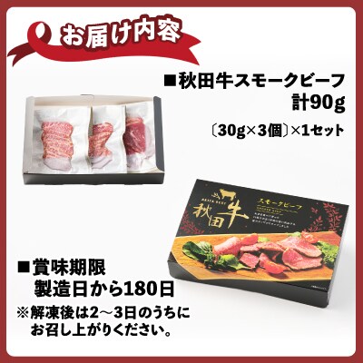 秋田牛スモークビーフ30g×3個セット